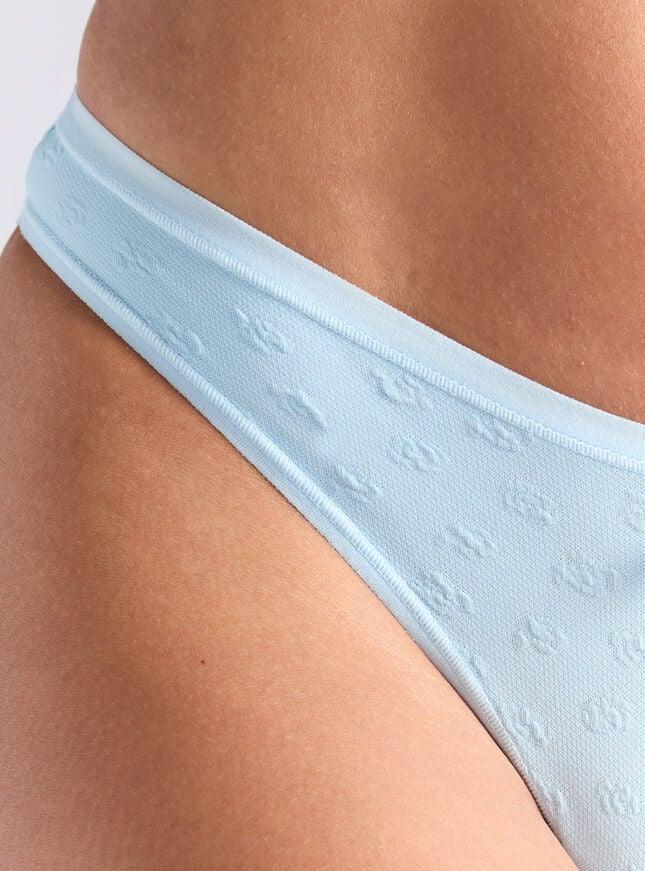 Boux Avenue Erica Floral Thong - Powder Blue