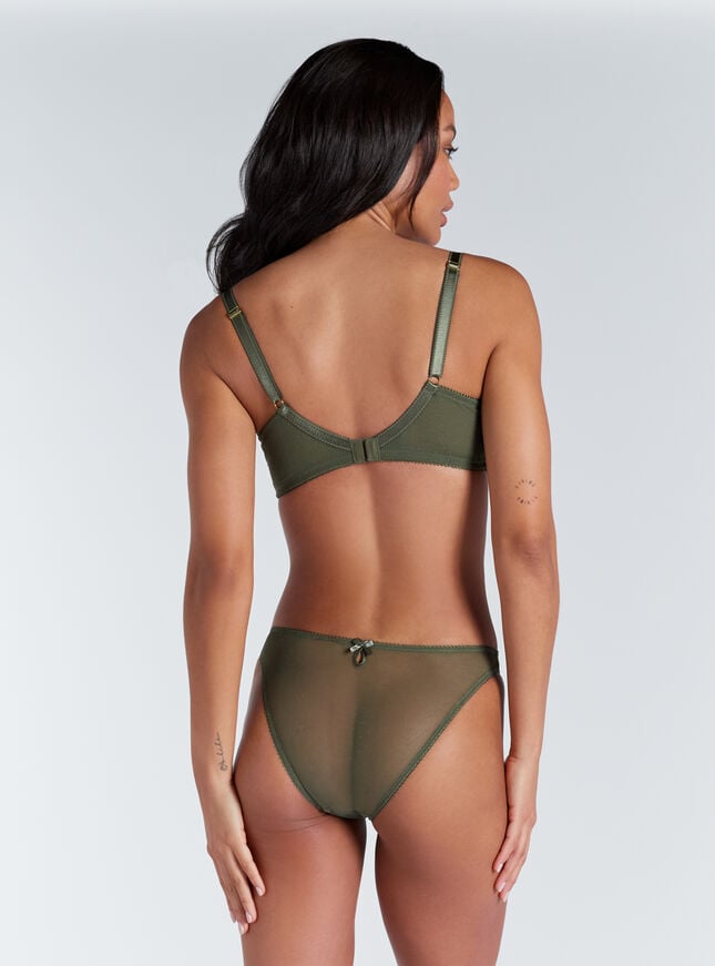 Boux Avenue Evelyn Embroidered Briefs - Khaki