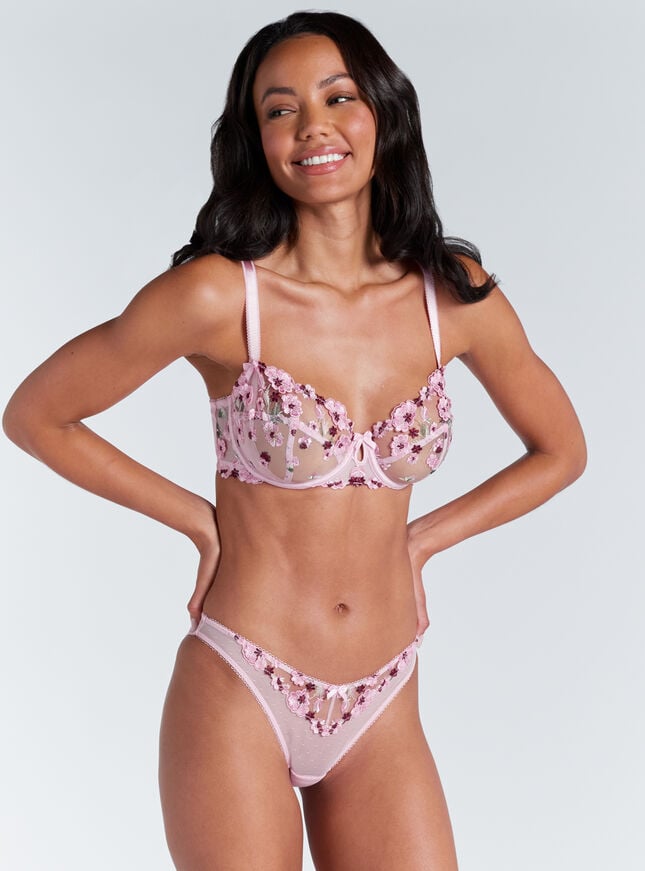 Boux Avenue Evelyn Embroidered Briefs - Pink Mix