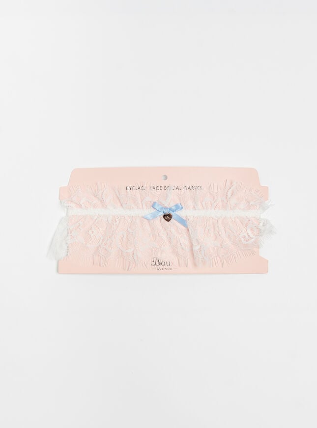 Boux Avenue Eyelash Lace Bridal Garter - Ivory