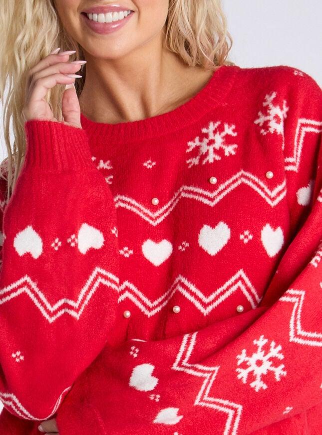 Boux Avenue Fairisle Knitted Jumper - Red Mix