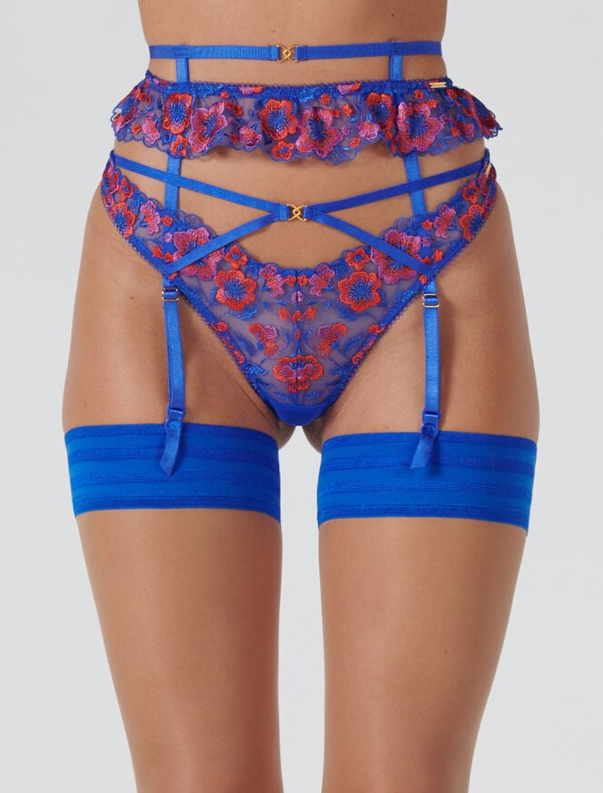 Boux Avenue Fallon Suspender - Blue Mix