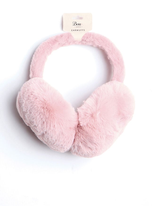 Boux Avenue Fluffy Oversized Earmuffs - Dusky Pink