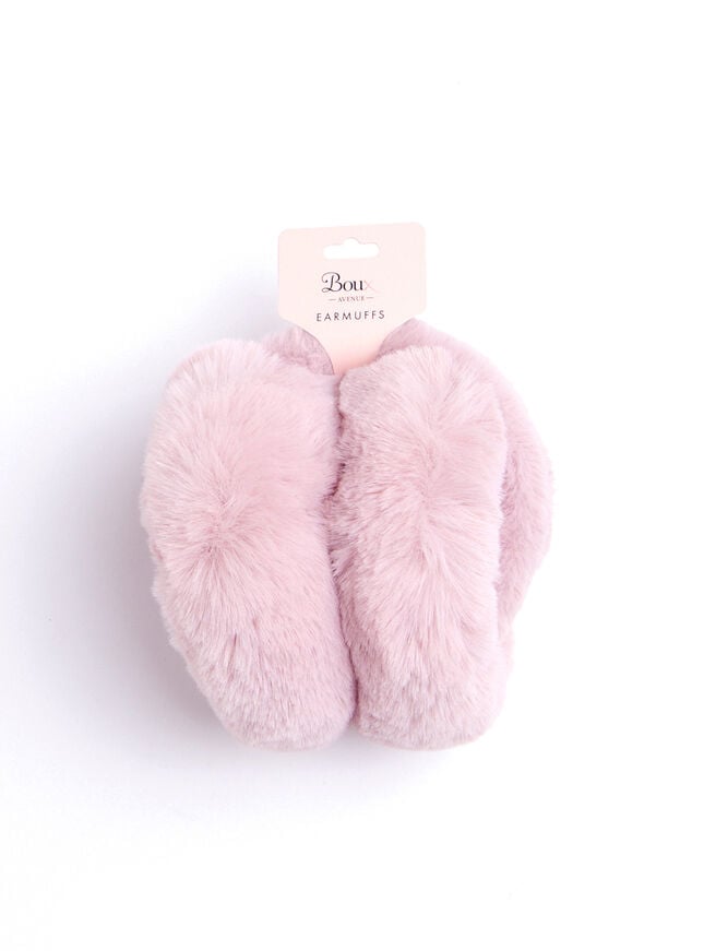 Boux Avenue Fluffy Oversized Earmuffs - Dusky Pink