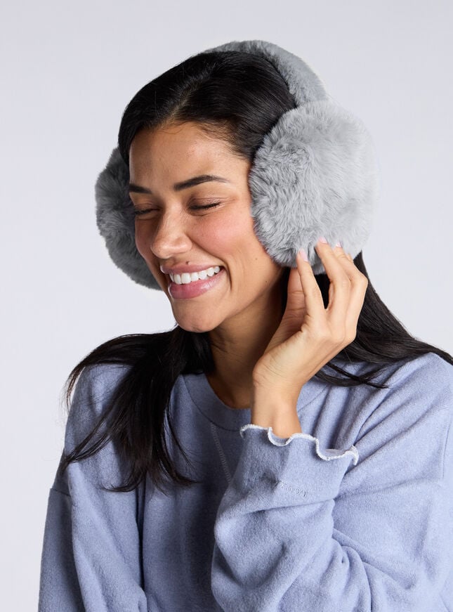 boux avenue Fluffy oversized earmuffs - Grey