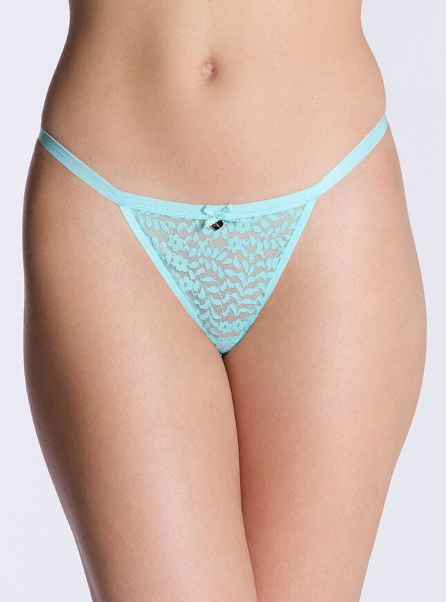 boux avenue Gina lace thong - Aqua