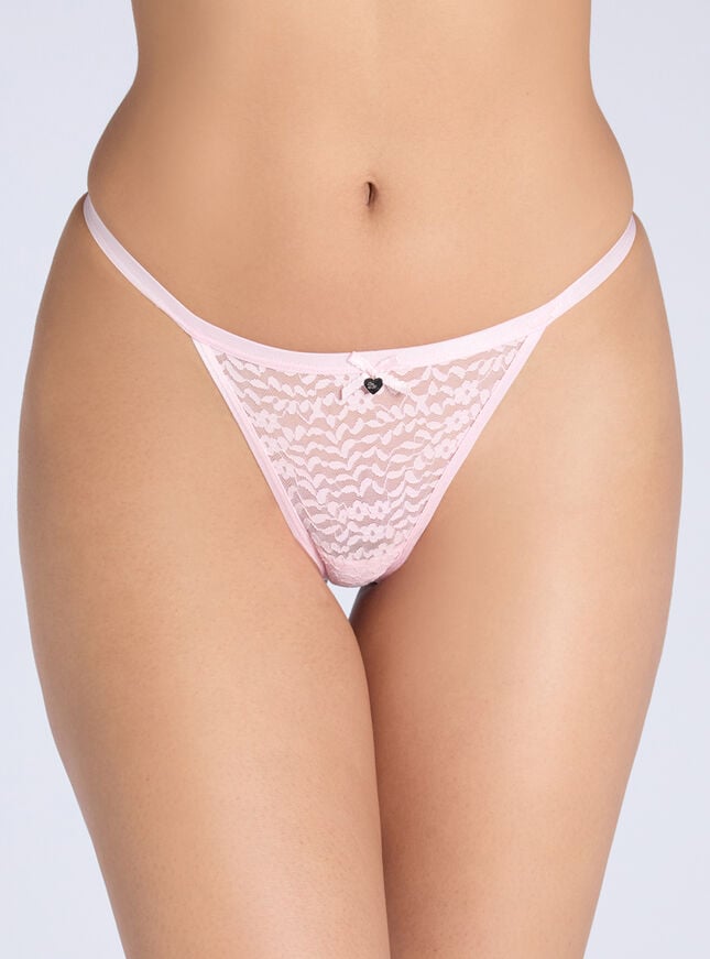 boux avenue Gina lace thong - Powder Pink