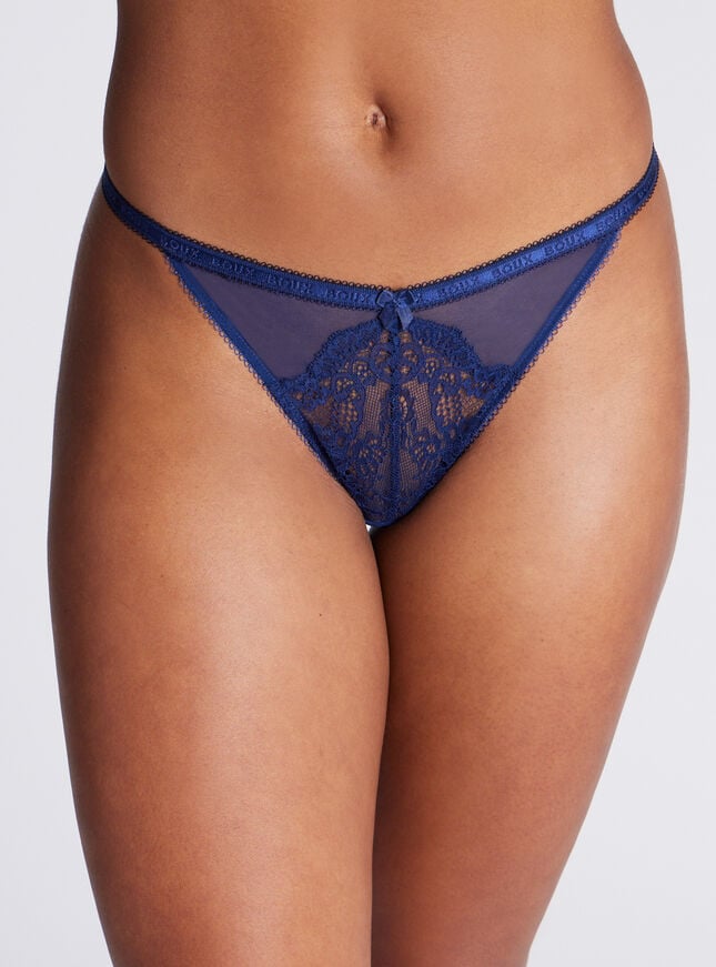 boux avenue Gracey tanga thong - Navy
