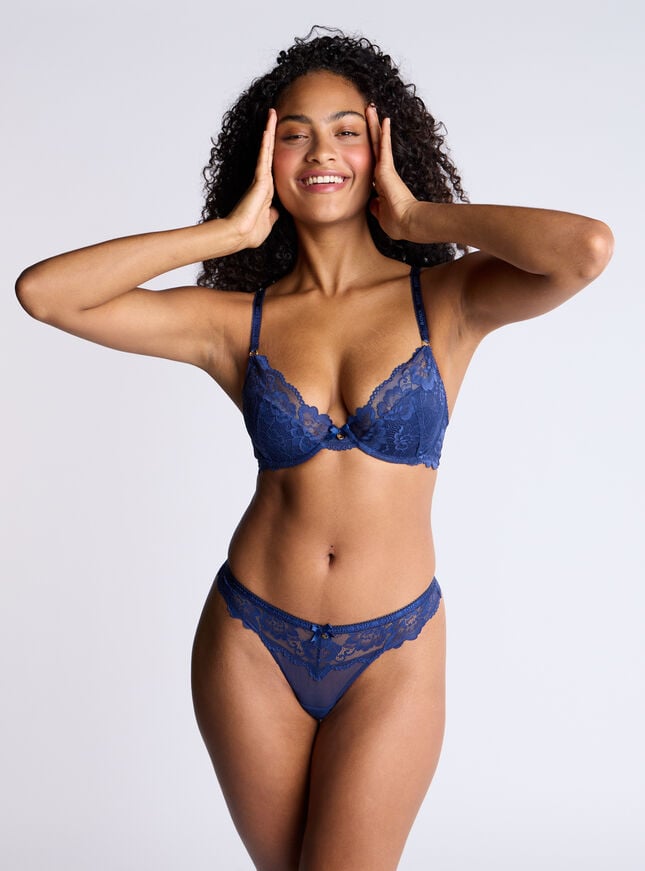 Boux Avenue Harper Thong - Navy