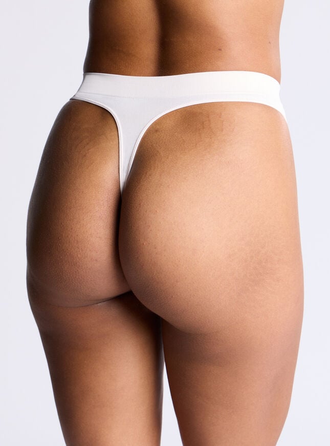 Boux Avenue High Leg Seamfree Thong - Oyster
