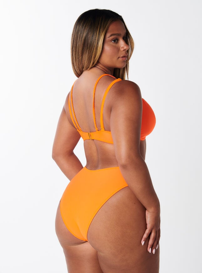 Boux Avenue High Waist Bikini Briefs - Neon Orange