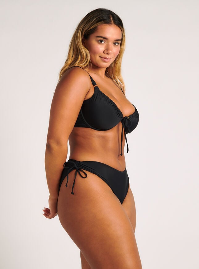 Boux Avenue Ibiza Bikini Ruched Side Briefs - Black