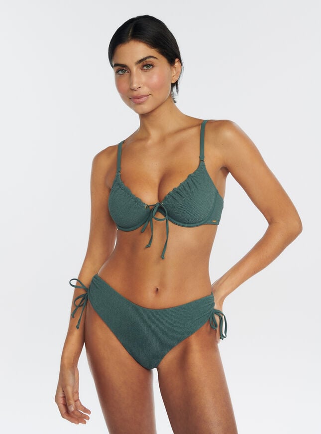 Boux Avenue Ibiza Bikini Ruched Side Briefs - Khaki