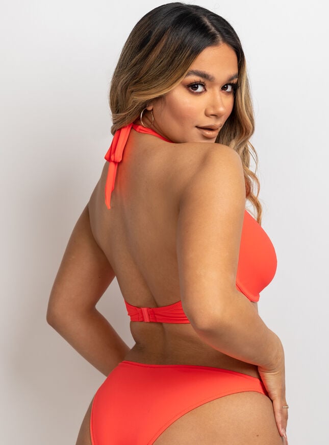Boux Avenue Ibiza Coral Bikini Top - Neon Coral