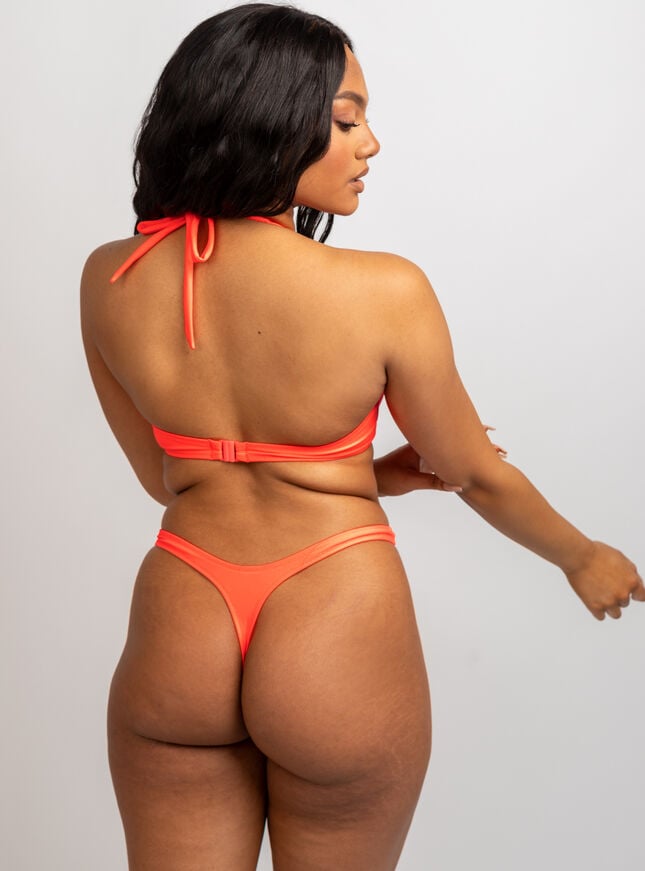 Boux Avenue Ibiza Coral Bikini Top - Neon Coral