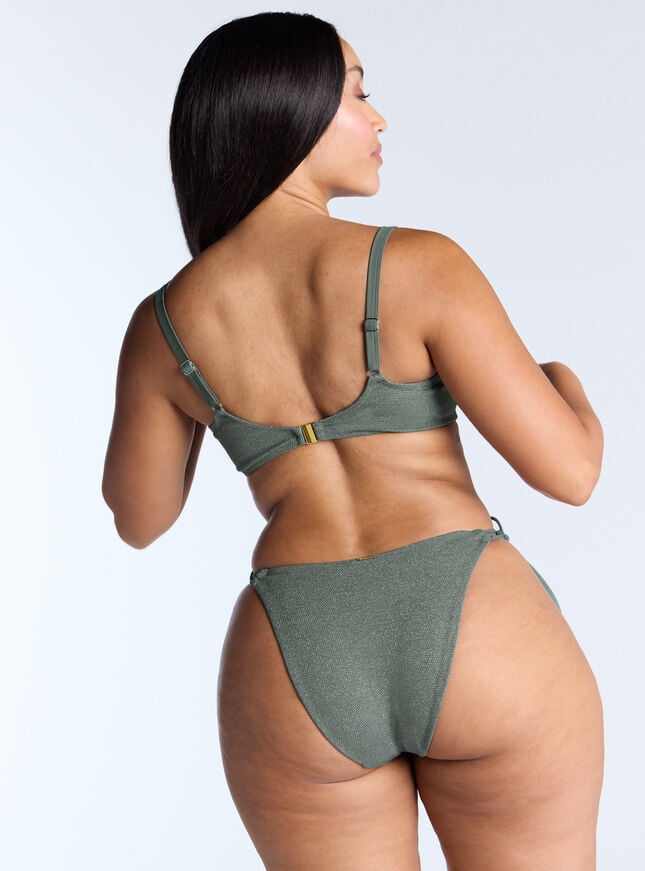 Boux Avenue Ibiza Sparkle Bikini Bottoms - Khaki