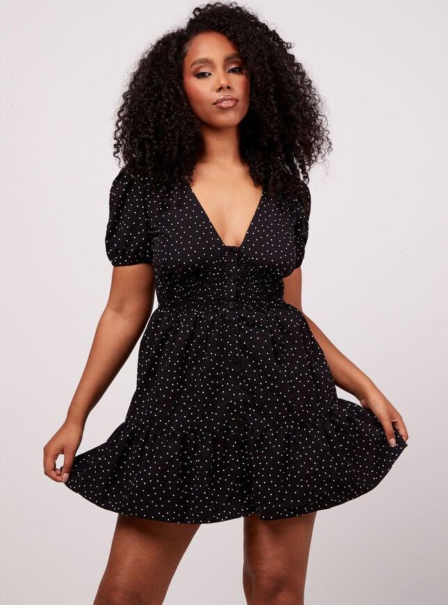 boux avenue Izabella smock dress - Black & White