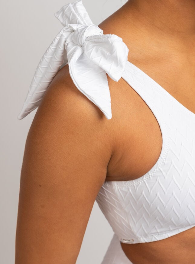 Boux Avenue Java Textured Crop Bikini Top - White