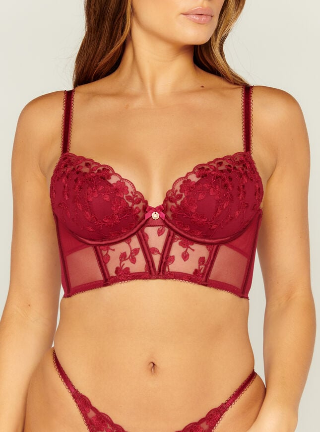 boux avenue Jessamy longline bra - Berry