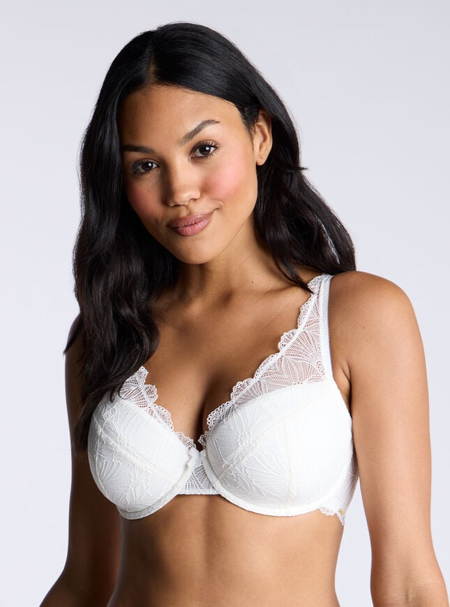 boux avenue Jodie high apex plunge bra - Ivory