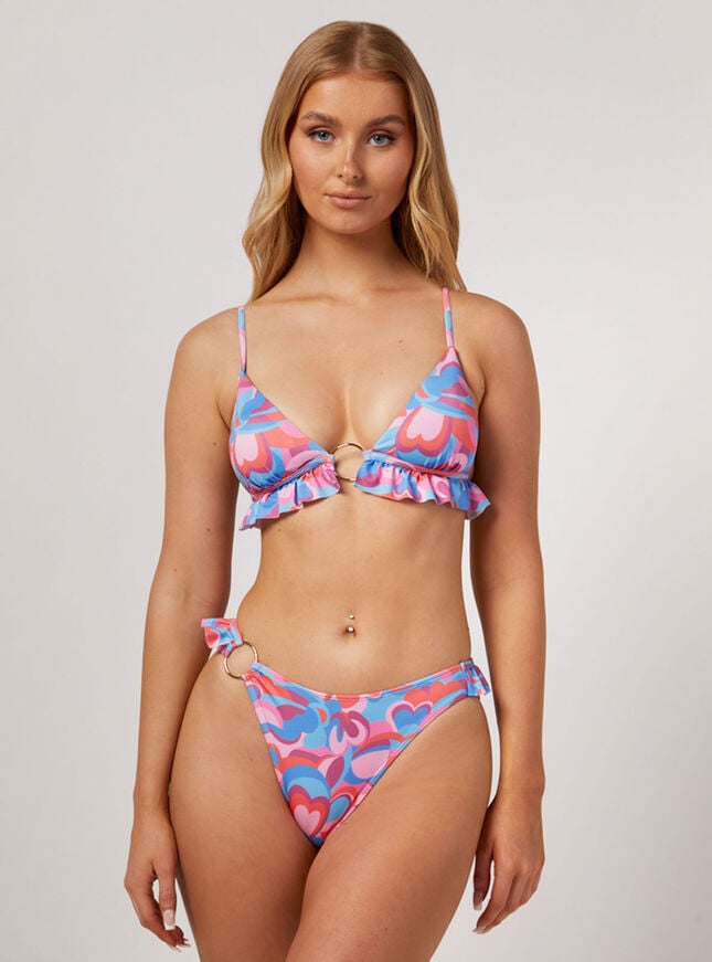 Boux Avenue Kabira Triangle Bikini Top - Blue Mix