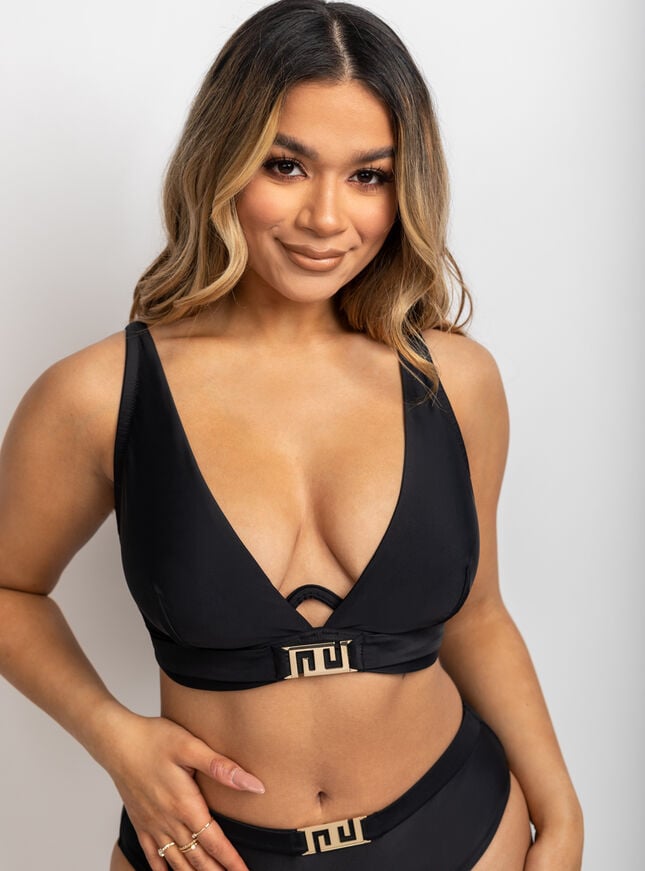Boux Avenue Kasos Trim Bikini Top - Black