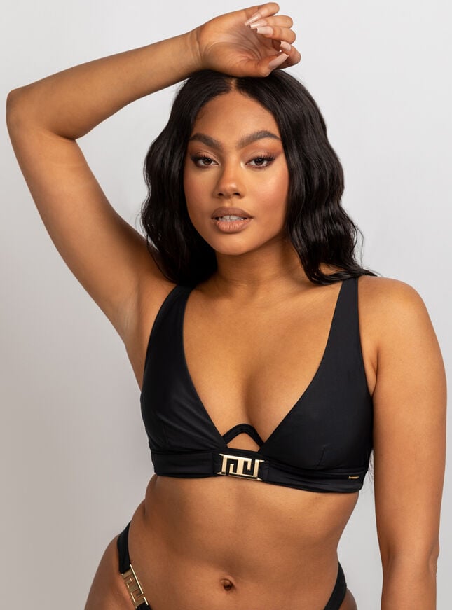 boux avenue Kasos trim bikini top - Black