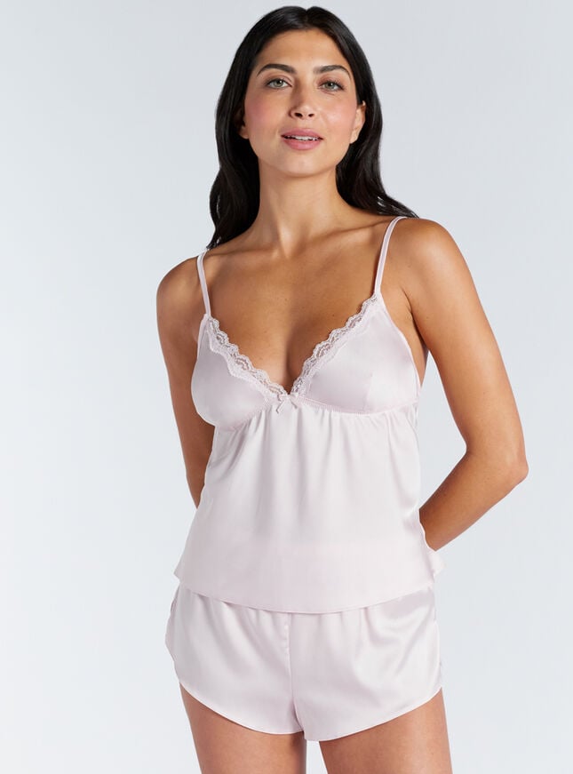 Boux Avenue Kaya Satin Cami Short Pyjama Set - Pink