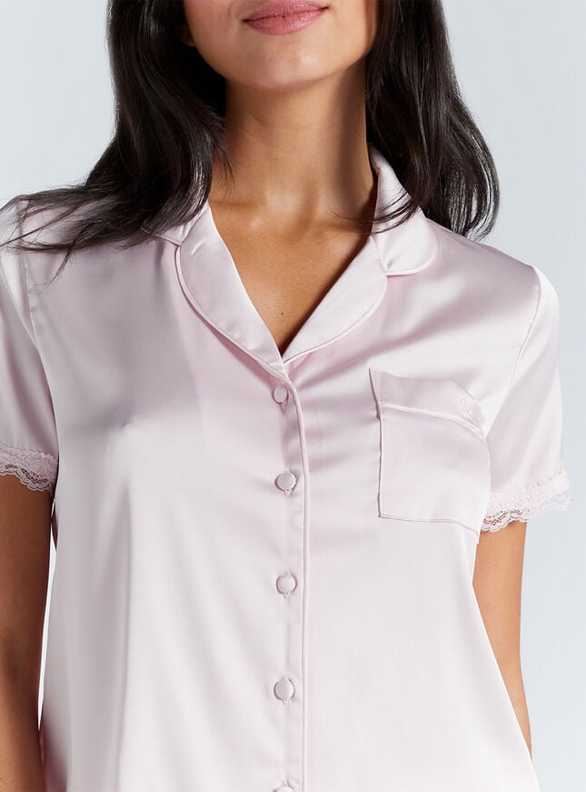 Boux Avenue Kaya Satin Short Pyjama Set - Pink