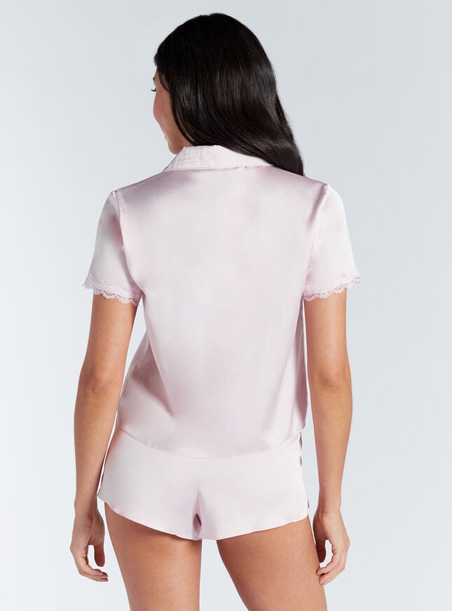 Boux Avenue Kaya Satin Short Pyjama Set - Pink