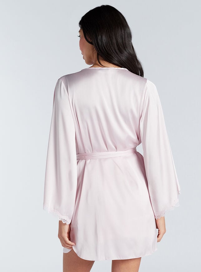 Boux Avenue Kaya Satin Short Robe - Pink