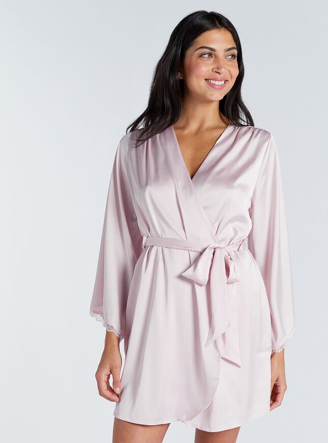 boux avenue Kaya satin short robe - Pink