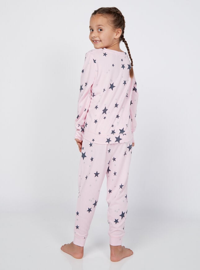 Boux Avenue Kid's Glitter Star Twosie Set - Pink Mix