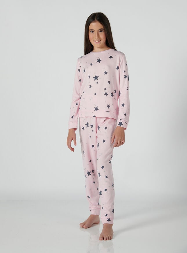 Boux Avenue Kid's Glitter Star Twosie Set - Pink Mix