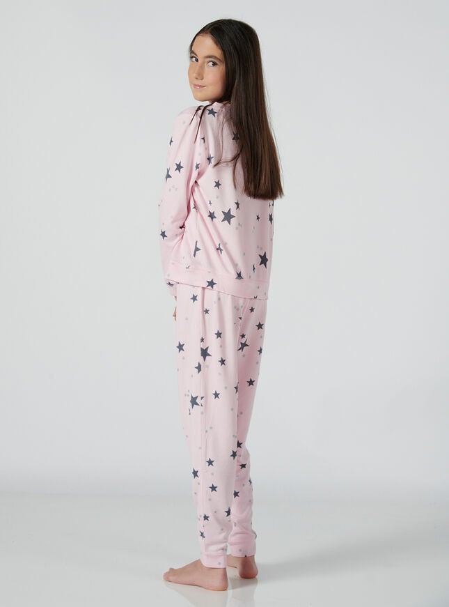 Boux Avenue Kid's Glitter Star Twosie Set - Pink Mix