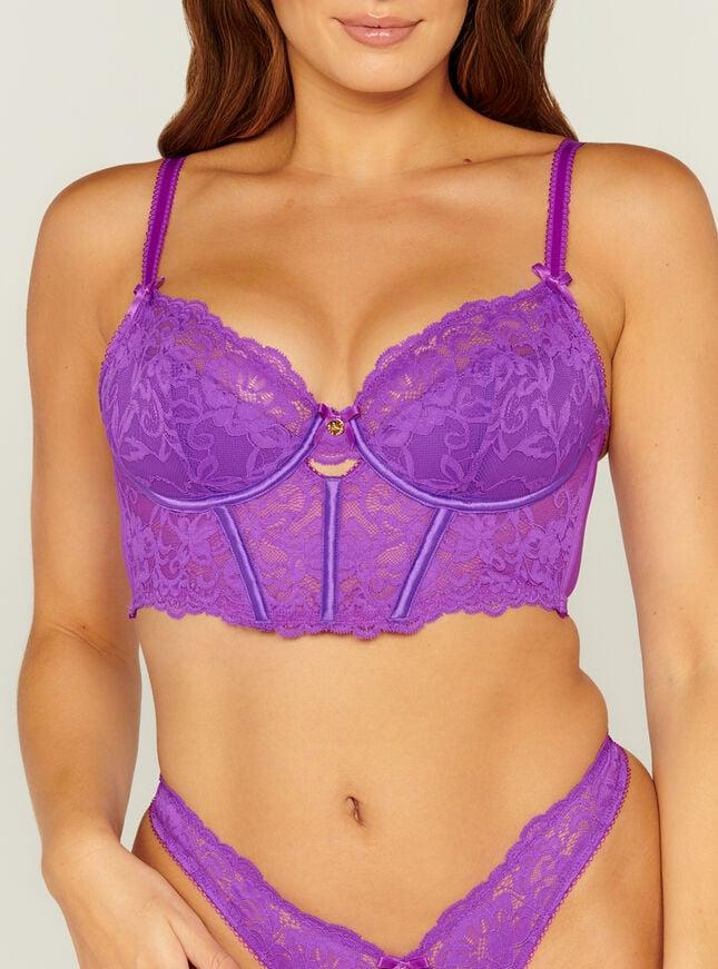 boux avenue Kollette longline bra - Bright Lilac
