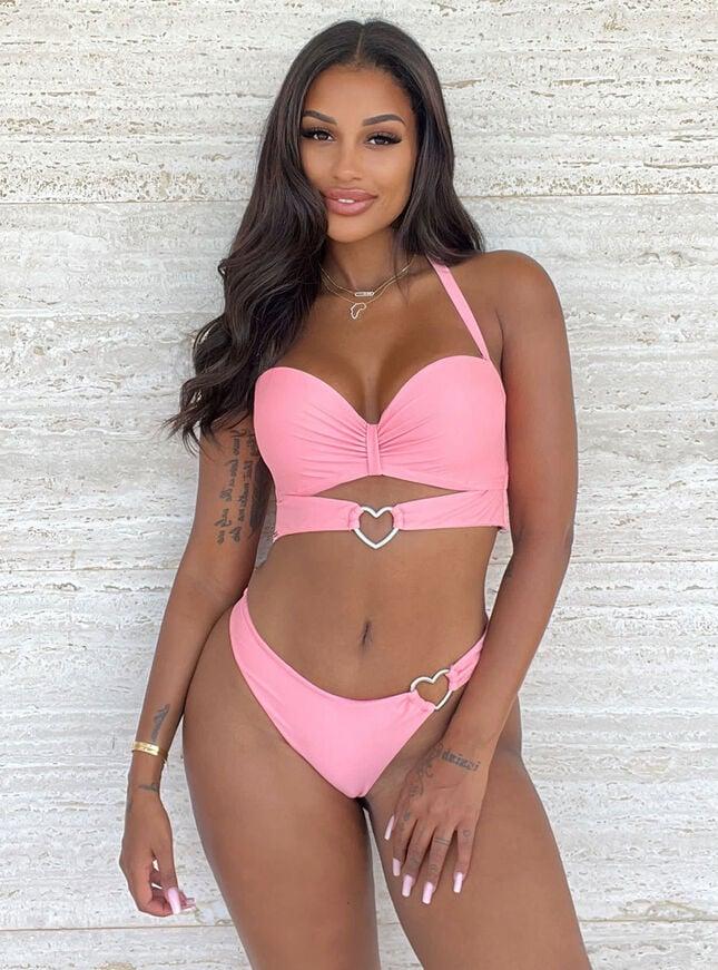 Boux Avenue Kuta Heart Balconette Bikini Top - Coral