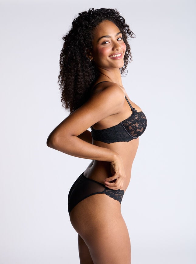 Boux Avenue Lana Plunge Bra - Black Mix