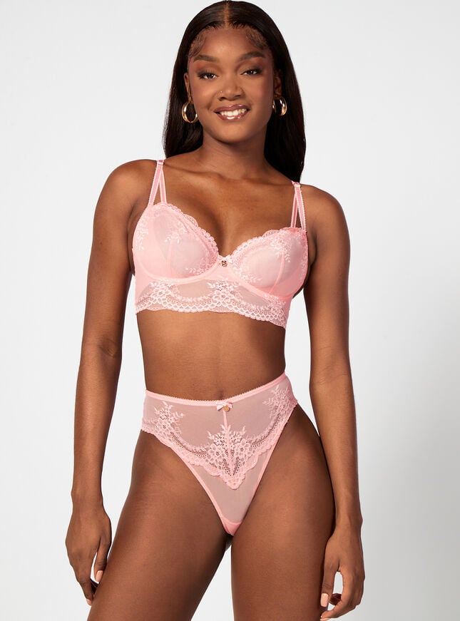 Boux Avenue Lauryl Longline Bra - Coral