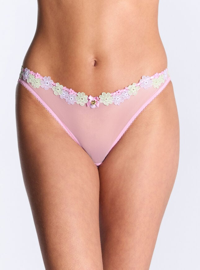 boux avenue Layla mesh briefs - Pink Mix