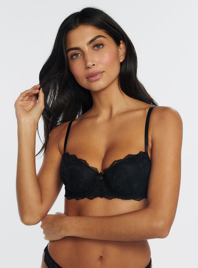 boux avenue Leah balconette bra - Black
