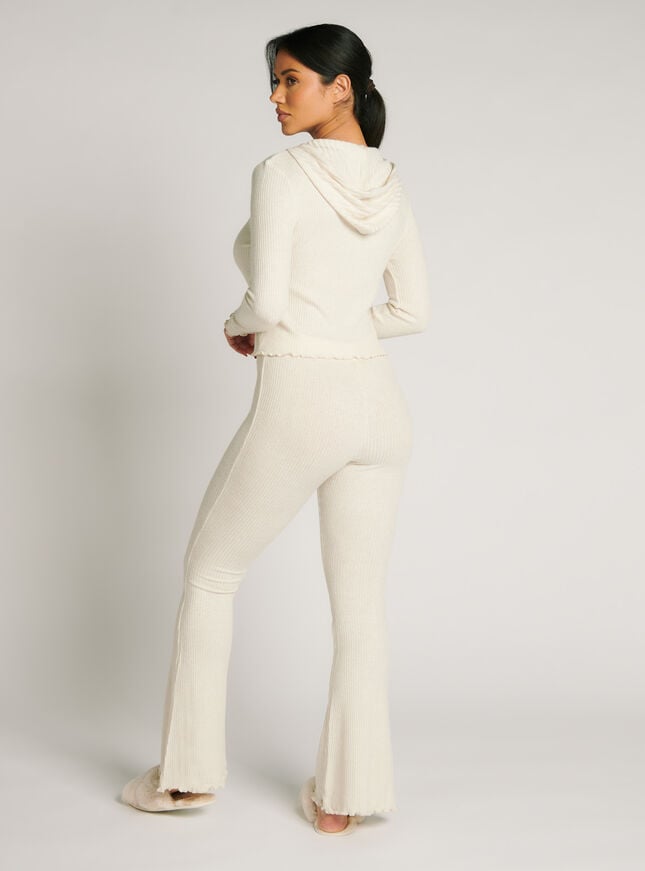 Boux Avenue Leila Sparkle Flared Trousers - Cream