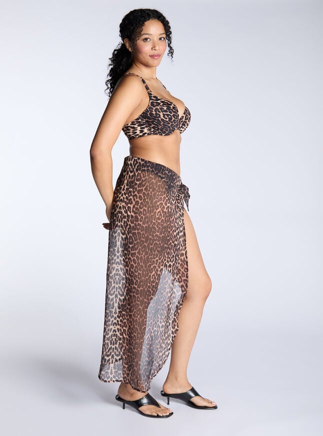Boux Avenue Leopard Maxi Sarong - Black Mix