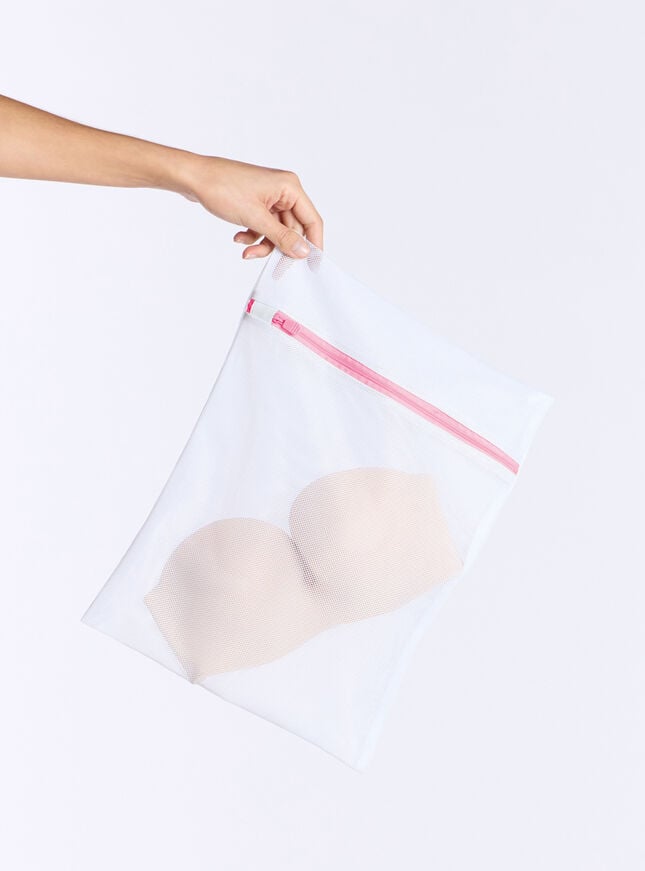 boux avenue Lingerie mesh wash bag - White