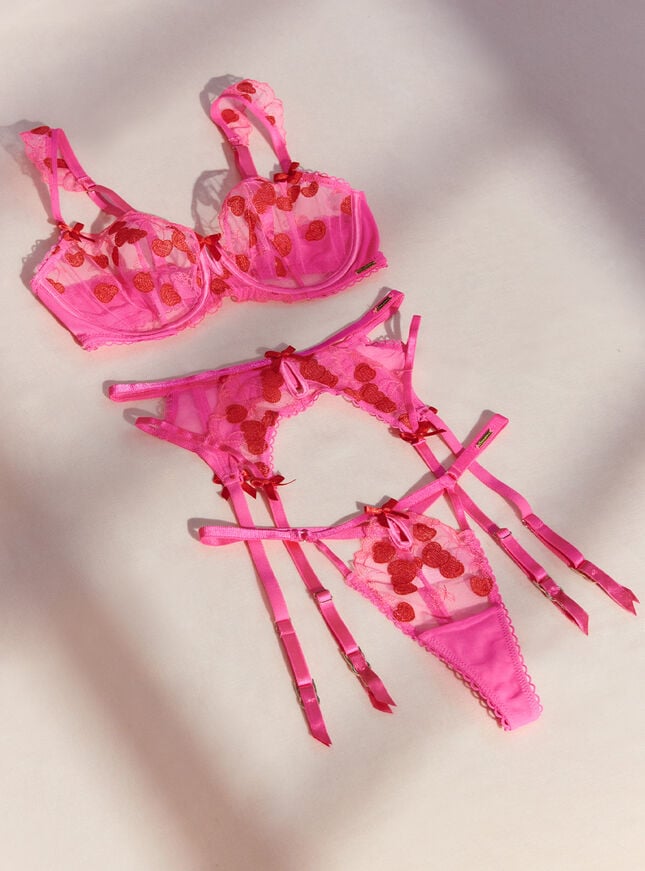 Boux Avenue Lotti Suspender - Neon Pink