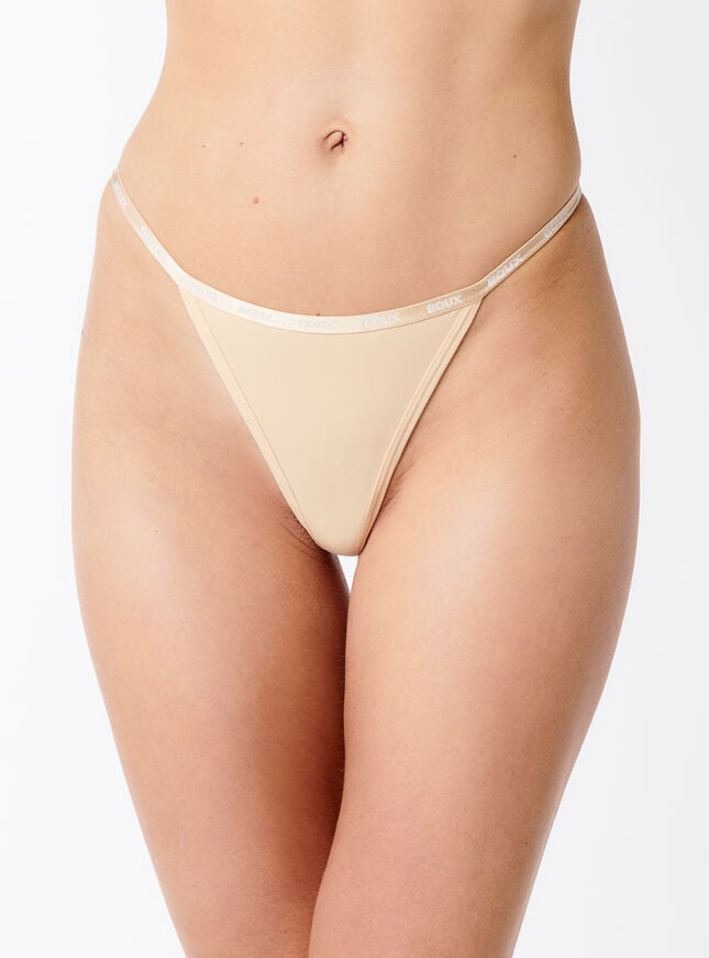 boux avenue Lucie microfibre g-string thong - Nude