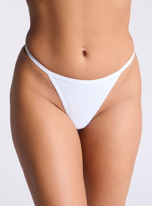 boux avenue Lucie microfibre g-string thong - White
