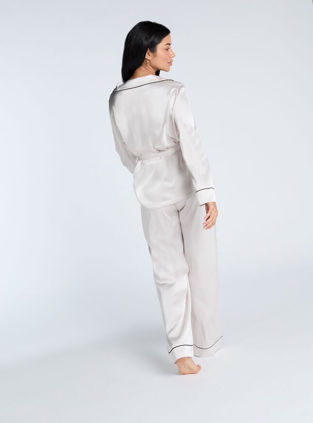 Boux Avenue Luxe Satin Pyjama Trousers - Oyster