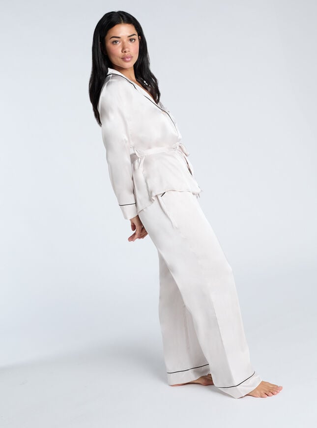 Boux Avenue Luxe Satin Pyjama Trousers - Oyster