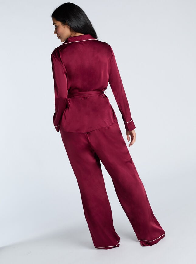 Boux Avenue Luxe Satin Pyjama Trousers - Wine